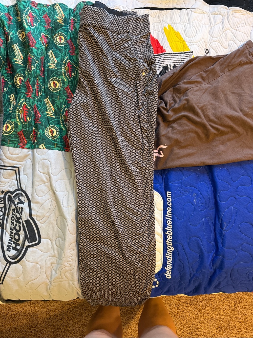 Men's Black Patterned Casual Pants